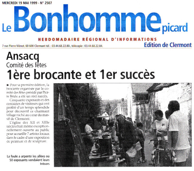 Article du Bonhomme picard du 19 mai 1999